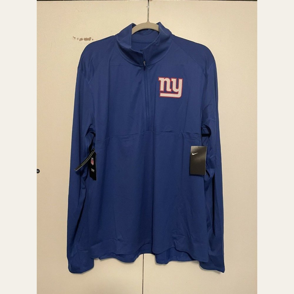 Nike New York Giants Dri-Fit Sideline 1/2 Zip Pullover Jacket
